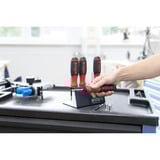 Wiha Destornillador con portapuntas SoftFinish, 1/4" negro/Rojo