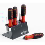 Wiha Destornillador con portapuntas SoftFinish, 1/4" negro/Rojo
