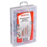 fischer Ayudantes prácticos Humedad y Exterior, Acero inoxidable, Pasador gris claro/Rojo