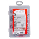 fischer Ayudantes prácticos Humedad y Exterior, Acero inoxidable, Pasador gris claro/Rojo