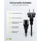 goobay Cable de conexión para dispositivos de corriente alterna C13 > Enchufe con toma de tierra negro