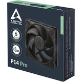 ARCTIC P14 Pro Carcasa del ordenador Ventilador 14 cm Negro negro, Ventilador, 14 cm, 400 RPM, 2500 RPM, 186 m³/h, Negro