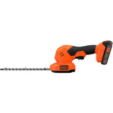 BLACK+DECKER Tijeras de césped y setos a batería BCSS18D1, 18 Voltios, Podadora naranja