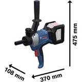 Bosch Mezclador a batería GRW 18V-120 Professional, 18Volt, Agitador azul/Negro