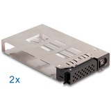 DeLOCK Marco intercambiable Slim Bay para 2 x 2,5″ U.2 NVMe SSD, Caja de unidades 