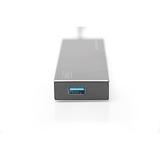 Digitus Concentrador para oficina USB 3.0, 7 puertos, Hub USB 7 puertos, USB 3.2 Gen 1 (3.1 Gen 1) Type-A, USB 3.2 Gen 1 (3.1 Gen 1) Type-A, 5000 Mbit/s, Gris, Aluminio, 1 m