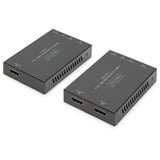 Digitus Set Extensor HDMI 4K/60Hz, 70 Metros, Alargador de HDMI negro