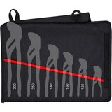 KNIPEX Kult bolsa enrollable para llaves de pinza 00 19 55 S4 LE, vacía negro/Rojo