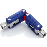 KNIPEX Llave para armarios de conmutación "DoubleJoint", Llave de tubo azul/Rojo