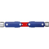 KNIPEX Llave para armarios de conmutación "DoubleJoint", Llave de tubo azul/Rojo