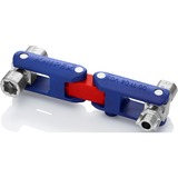 KNIPEX Llave para armarios de conmutación "DoubleJoint", Llave de tubo azul/Rojo