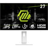 MSI MAG 274PFWDE pantalla para PC 68,6 cm (27") 1920 x 1080 Pixeles Full HD LCD Blanco, Monitor de gaming blanco, 68,6 cm (27"), 1920 x 1080 Pixeles, Full HD, LCD, 1 ms, Blanco