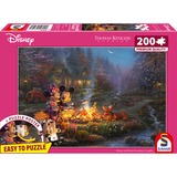 Schmidt Spiele Thomas Kinkade Studios: Disney - Mickey y Minnie junto a la fogata de los enamorados, Puzzle 