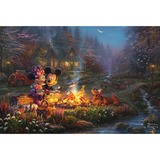 Schmidt Spiele Thomas Kinkade Studios: Disney - Mickey y Minnie junto a la fogata de los enamorados, Puzzle 