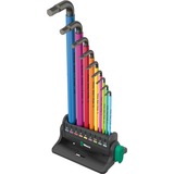 Wera 950/9 Juego de llaves angulares Hex-Plus Multicolor 3, 9 piezas, Destornillador 