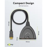 goobay Conmutador HDMI 3 a 1 (4K @ 60Hz) negro
