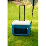 Coleman Nevera de malla Poly-lite con ruedas 50QT azul/blanco
