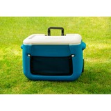 Coleman Nevera de malla Poly-lite con ruedas 50QT azul/blanco