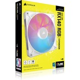 Corsair Corsair iCUE RX140 RGB Single wh, Ventilador blanco