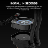 Corsair NAUTILUS RS LCD-Modul, Pantalla negro