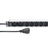 Digitus Regleta de enchufes 19" PDU con perfil de aluminio, 10 salidas, 8x C13, 2x C19 negro/Aluminio