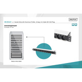 Digitus Regleta de enchufes 19" PDU con perfil de aluminio, 10 salidas, 8x C13, 2x C19 negro/Aluminio