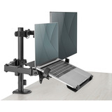 Digitus Soporte para monitor individual y soporte para portátil, Soporte de monitor negro (mate)