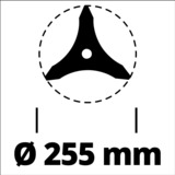 EINHELL 3405082 accesorio para cortaborde y desbrozadora Cuchilla de corte de doble hoja, Cuchilla de repuesto Cuchilla de corte de doble hoja, Negro, Einhell GC-MM 52 I AS, 25,5 cm, 300 g