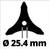 EINHELL 3405082 accesorio para cortaborde y desbrozadora Cuchilla de corte de doble hoja, Cuchilla de repuesto Cuchilla de corte de doble hoja, Negro, Einhell GC-MM 52 I AS, 25,5 cm, 300 g