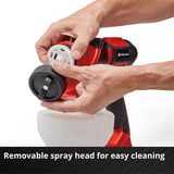 EINHELL Sistema de pulverización de pintura a batería Power X-Change TE-SY 18/90 Li-Solo, 18 Voltios, Arma de aerosol rojo/Negro