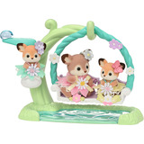 EPOCH Sylvanian Families - Set de juego Bebés ciervo con columpio de flores, Juegos de construcción 