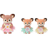 EPOCH Sylvanian Families - Set de juego Bebés ciervo con columpio de flores, Juegos de construcción 