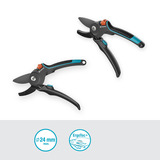 GARDENA Tijeras de jardín PremiumCut Pro - Madera seca, Tijeras de podar gris/Turquesa