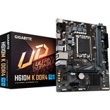 GIGABYTE H610M K DDR4 Placa base - Compatible con procesadores Intel Core 14th Gen CPUs, 3+1+1 Phases Hybrid Power Design, up to 3200MHz DDR4, 1xPCIe 3.0 M.2, GbE LAN, USB 3.2 Gen 1 3+1+1 Phases Hybrid Power Design, up to 3200MHz DDR4, 1xPCIe 3.0 M.2, GbE LAN, USB 3.2 Gen 1, Intel, LGA 1700, Intel® Celeron®, Intel® Core™ i3, Intel® Core™ i7, Intel® Core™ i9, Intel® Pentium® Gold, DDR4-SDRAM, 64 GB, DIMM