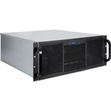 Inter-Tech 4U 40248 Estante Negro, Gris, Servidor de vivienda negro, Estante, Servidor, Negro, Gris, ATX, micro ATX, Mini-ATX, Mini-ITX, SSI CEB, Acero, Alarma, Unidad de disco duro, Red, Poder