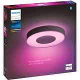 Philips Lámpara de techo grande Infuse, Luz de LED negro, Philips Hue White and Color ambiance Lámpara de techo grande Infuse, Luz de techo inteligente, Bluetooth, Negro, LED, Metal, Bombilla(s) no reemplazable(s)
