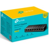 TP-Link LS1008G No administrado Gigabit Ethernet (10/100/1000) Negro, Interruptor/Conmutador negro, No administrado, Gigabit Ethernet (10/100/1000), Montaje de pared