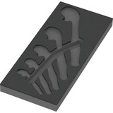 Wera 9832 Inserto de espuma para juego 6004 Joker 1, vacío, Depósito negro/Gris