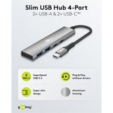 goobay 76563, Hub USB gris