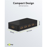 goobay Conmutador HDMI 4 a 1 (4K @ 60Hz) negro
