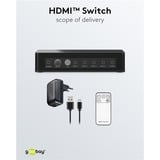 goobay Conmutador HDMI 4 a 1 (4K @ 60Hz) negro