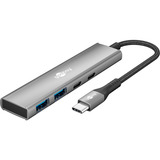 goobay Slim 4-Port USB-C a USB-C/USB-A 5 Gbit/s, Hub USB gris