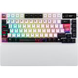 ASUS ROG Azoth X teclado Juego USB + RF Wireless + Bluetooth QWERTZ Blanco, Teclado para gaming blanco, Inalámbrico y alámbrico, USB + RF Wireless + Bluetooth, Interruptor mecánico, QWERTZ, LED RGB, Blanco
