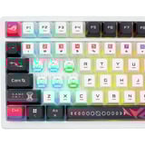ASUS ROG Azoth X teclado Juego USB + RF Wireless + Bluetooth QWERTZ Blanco, Teclado para gaming blanco, Inalámbrico y alámbrico, USB + RF Wireless + Bluetooth, Interruptor mecánico, QWERTZ, LED RGB, Blanco