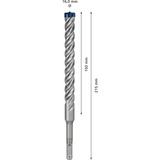 Bosch Expert SDS plus-7X Broca helicoidal 1 pieza(s), Taladro Martillo perforador, Broca helicoidal, 1,6 cm, 215 mm, Hormigón duro, 15 cm