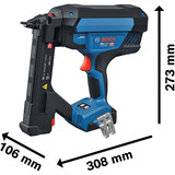 Bosch Grapadora de madera a batería GTH 18V-38 2M Professional solo, 18Volt, Engrapadora eléctrica azul/Negro