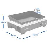 Campingaz Plancha Othello 1 CV, Placa de la parrilla negro/Acero fino