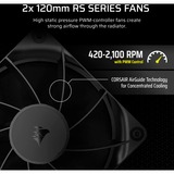 Corsair NAUTILUS 240 RS, Refrigeración por agua negro