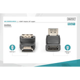 Digitus Conector HDMI-A > Enchufe HDMI-A 4K, Adaptador negro
