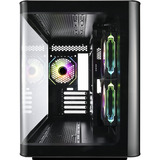 FSP  S380-BA bk, Cajas de torre negro, Micro Torre, PC, Negro, micro ATX, Mini-ITX, SPCC, Vidrio templado, Juego